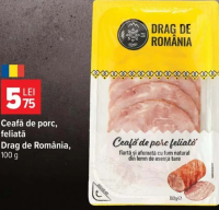 Drag de România Ceafă de porc feliată 100g