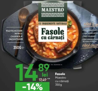 Maestro Fasole cu cârnați 350g