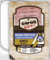 CAROLI ȘUNCĂ HIGH PROTEIN PORC, 100G