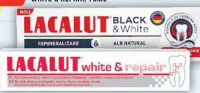 Lacalut Pastă de dinți Black & White / White & Repair, 75ml