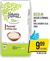 Nature's Promise Bio Orez Basmati alb 500g