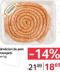 Carmangeria Selgros Cârnațiori de porc proaspeți