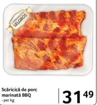 CARMANGERIA SELGROS Scăricică de porc marinată BBQ - per kg