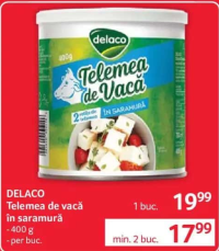 DELACO Telemea de vacă în saramură 400 g