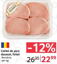 Carmangeria Selgros Cotlet de porc dezosat, feliat