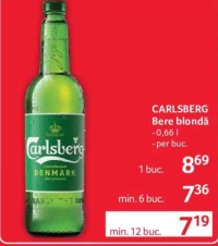 CARLSBERG Bere blondă - 0,66 l
