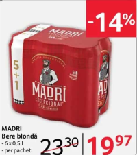 MADRI Bere blondă - 6 x 0,5 l