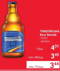 TIMIȘOREANA Bere blondă - 0,33 l