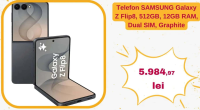 Telefon SAMSUNG Galaxy Z Flip8, 512GB, 12GB RAM, Dual SIM, Graphite
