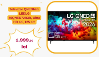 Televizor QNEDMini LED LG 50QNED72B3B, Ultra HD 4K, 125 cm