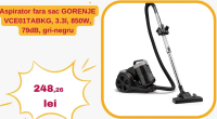Aspirator fara sac GORENJE VCE01TABKG, 3.3l, 850W, 79dB, gri-negru