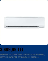 SAMSUNG APARAT DE AER CONDITIONAT AR50F18C1BHNEU, 18000 BTU, INCALZIRE, DEZUMIDIFICARE, CLASA A++