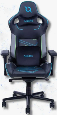 AQIRYS Scaun Gaming Hyperion, negru-gri-albastru