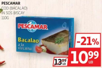 PESCAMAR COD (BACALAO) ÎN SOS BISCAY 110G