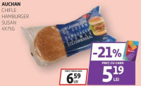 AUCHAN CHIFLE HAMBURGER SUSAN 4X75G