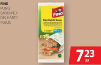 Fino Pungi Sandwich din Hârtie 40buc