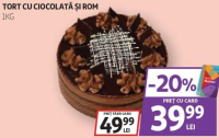 TORT CU CIOCOLATĂ ȘI ROM 1KG