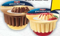 Müller Puding Budincă de griș și sos cu gust de cireșe/ciocolată cu sos de vanilie, 450g