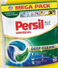 Persil Detergent 4in1 Discs, Universal/Deep Clean, 4in1 Discs, Color, 60 discuri