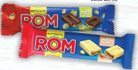 Rom Autentic Baton de ciocolată albă cu cremă de caramel sărat, rom și arahide, 44g/cremă cu aromă d