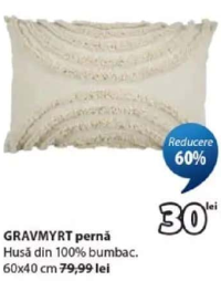GRAVMYRT perna 60x40 cm