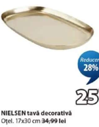 NIELSEN tava decorativa 17x30 cm
