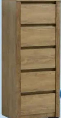 VEDDE comode 5 sertare 51x126x43 cm