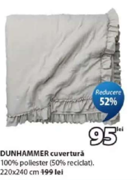 DUNHAMMER cuvertură 220x240 cm