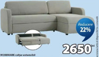 MOMMARK colțar extensibil 3 locuri 222x83x86/152 cm