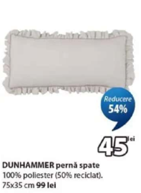 DUNHAMMER pernă spate 75x35 cm