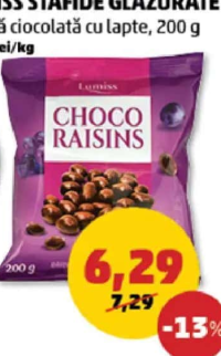 Lumiss Stafide Glazurate aromă ciocolată cu lapte 200 g