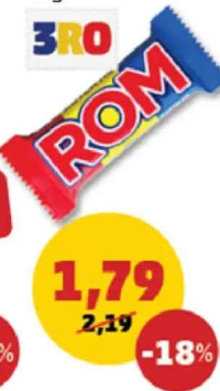 ROM Baton cu cremă ROM 30 g