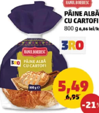 Hanul Boieresc Pâine Albă cu Cartofi 800 g