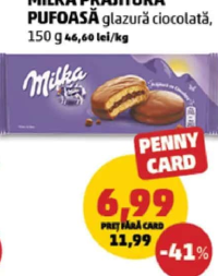 Milka Prăjitură Pufoasă glazură ciocolată 150 g