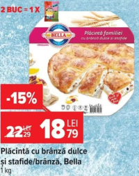 Bella Plăcintă cu brânză dulce și stafide/brânză 1 kg
