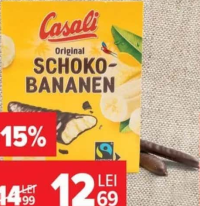 Casali Batoane de ciocolată și cremă de banane/mango 150 g