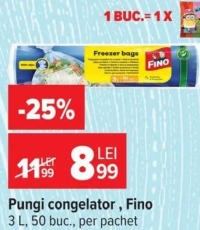 Fino Pungi congelator 3 L 50 buc.