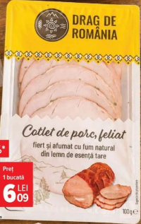 Drag de România Cotlet de porc feliat 100 g