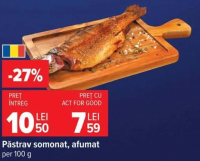 Păstrav somonat afumat per 100g