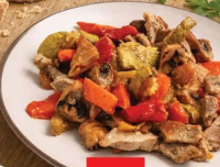 Carrefour Tigaie picantă de porc cu legume per 100 g