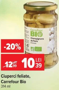 Carrefour Bio Ciuperci feliate 314 ml
