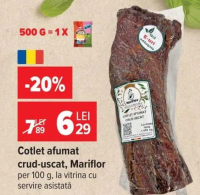 Mariflor Cotlet afumat crud-uscat per 100 g