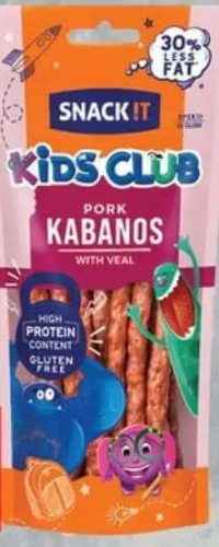 Snack It Kids Cârnați sticks Kabanos cu carne de pui si curcan/porc și vițel 90 g