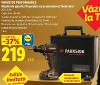 Parkside Performance Mașină de găurit și înșurubat cu acumulator și încărcător 20 V, 2 Ah