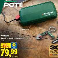 PARKSIDE Baterie externă, cu lanternă 1 buc. 20000 mAh