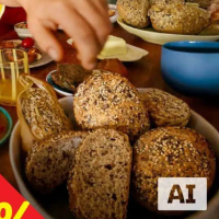 Lidl Chiflă rustică cu semințe făină integrală și maia 80g