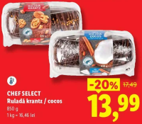 CHEF SELECT Ruladă krantz / cocos 850 g