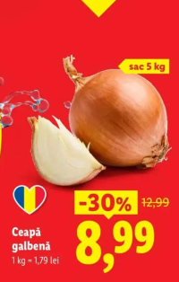 Ceapă galbenă sac 5 kg