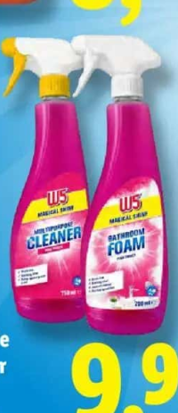 W5 Spumă curățare pentru baie pink power 750 ml