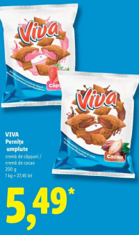 VIVA Pernițe umplute cremă de căpșuni / cremă de cacao 200 g